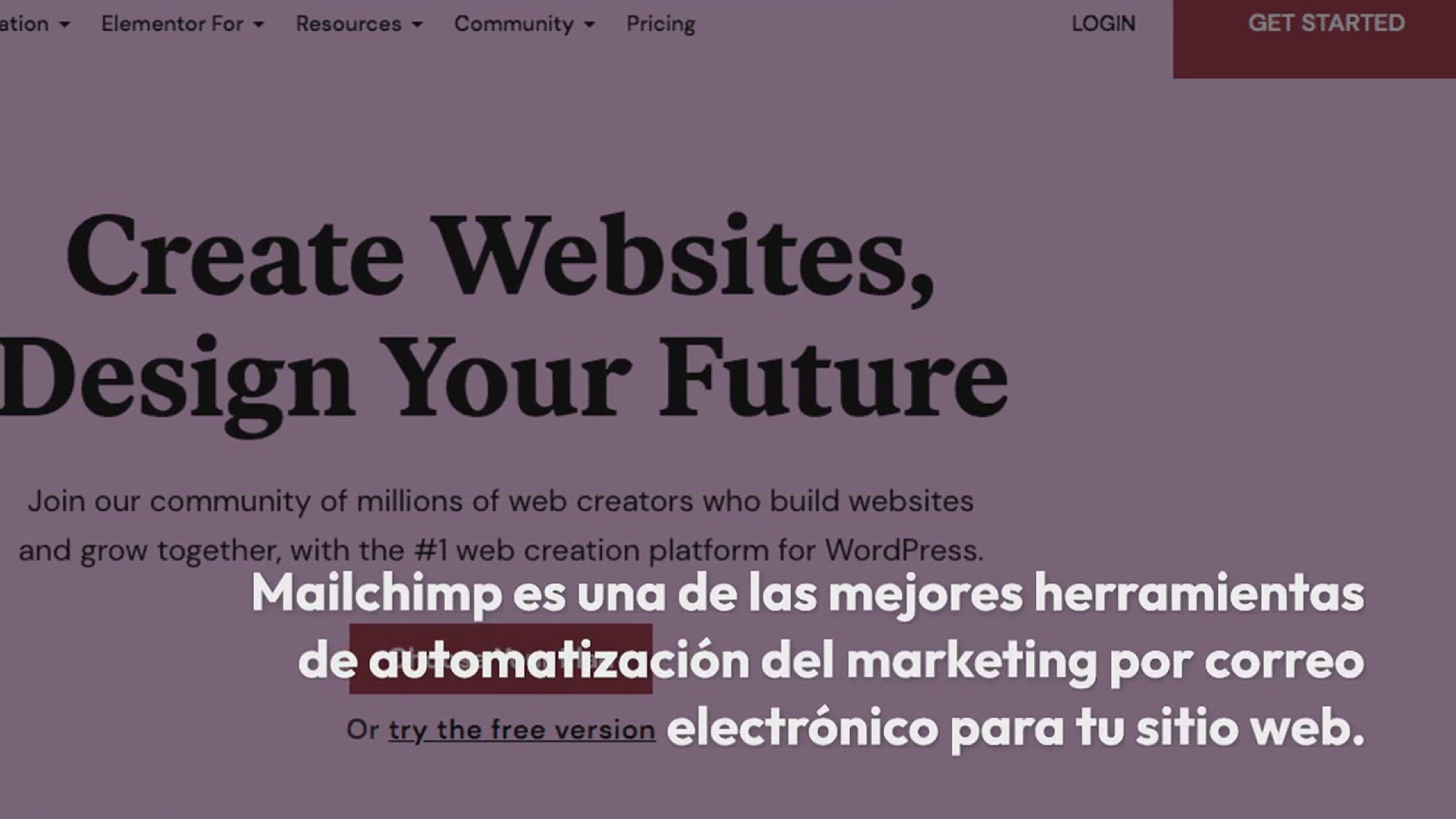 Video thumbnail for ¿Cómo integrar Elementor y Mailchimp? (en 5 pasos)