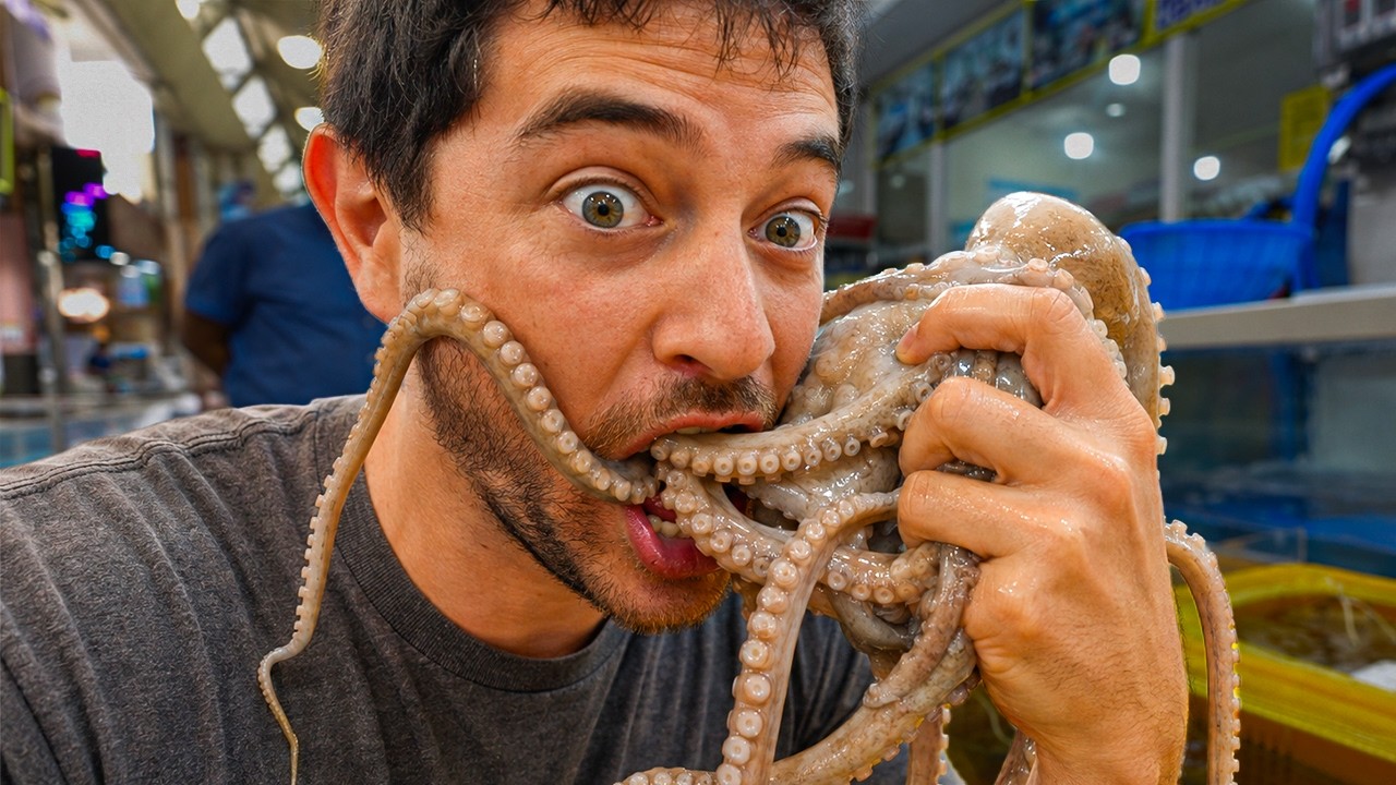 Video thumbnail for I Survived Korea's Weirdest Seafood for 24 Hours!!
