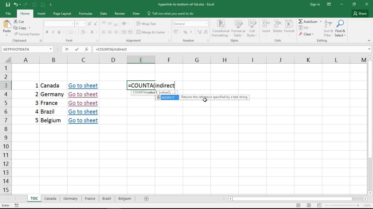 Video thumbnail for Dynamic Hyperlink Function to the Bottom of a List