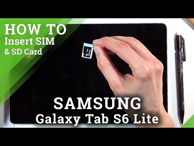 Video thumbnail for Locate SIM & SD Card Slots in Samsung Galaxy Tab S6 Lite - Insert SIM & SD Card