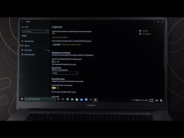 Video thumbnail for How to Enable / Disable Background Game Record on Huawei MateBook D15? Windows XBOX Game Bar Feature