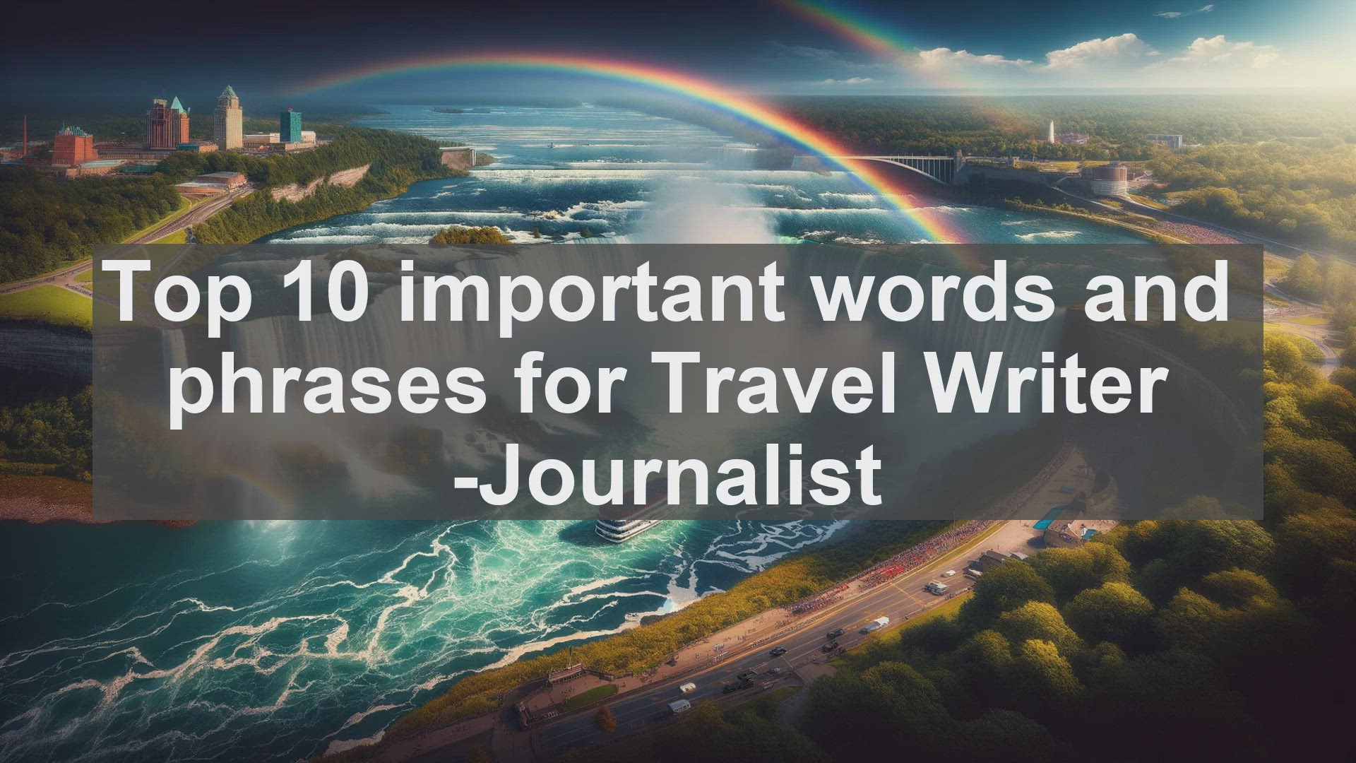 'Video thumbnail for Top 10 important words and phrases for Travel Writer Journalist'