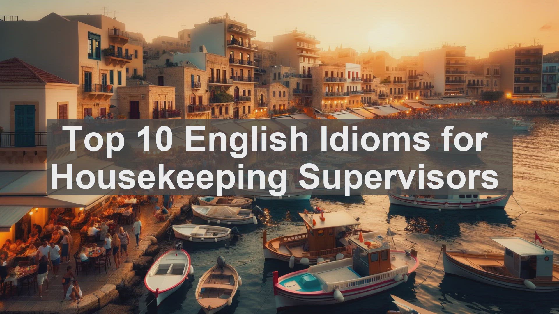 'Video thumbnail for Top 10 English Idioms for Housekeeping Supervisors'
