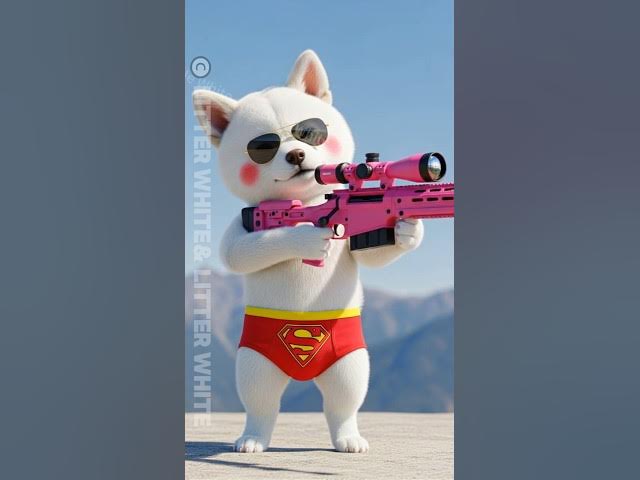 Video thumbnail for A Kitten Mocked the Puppy's Aim...How Did This Dog Get So Good at Shooting?  #funny #aianimation