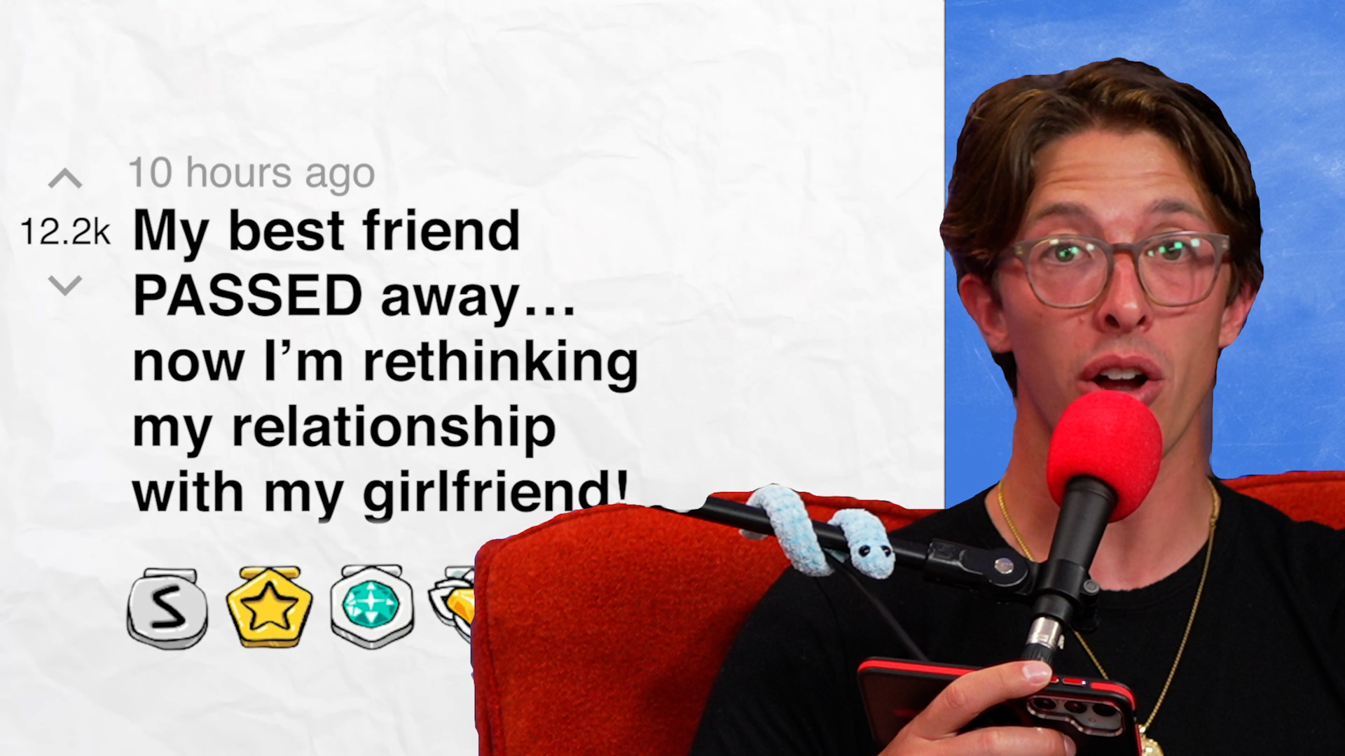 Video thumbnail for My best friend passed away… now I’m reflecting on my relationship with my girlfriend. | Reddit Stories