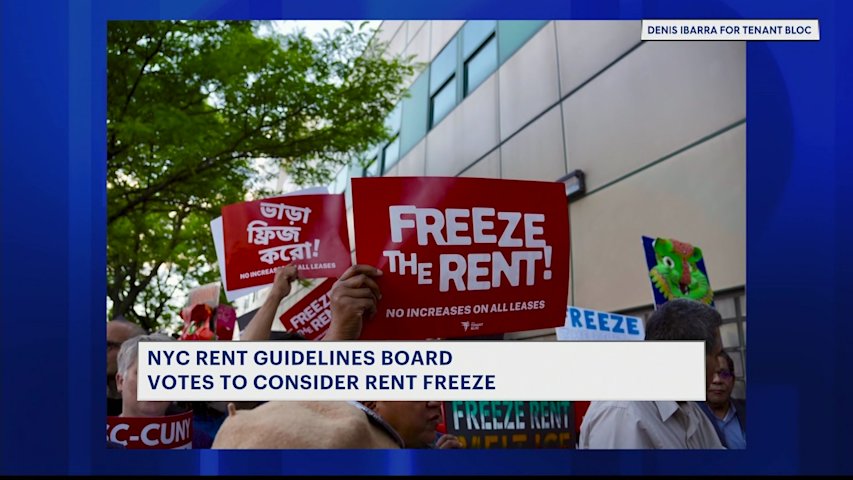 Video thumbnail for NYC Rent Guidelines Board votes to consider rent freeze