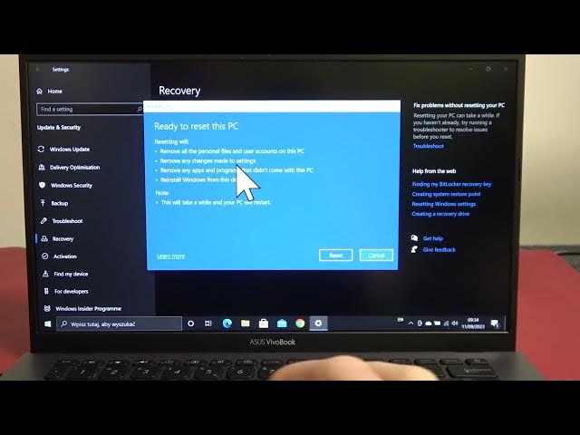Video thumbnail for How To Factory Reset On ASUS VIVOBOOK 14