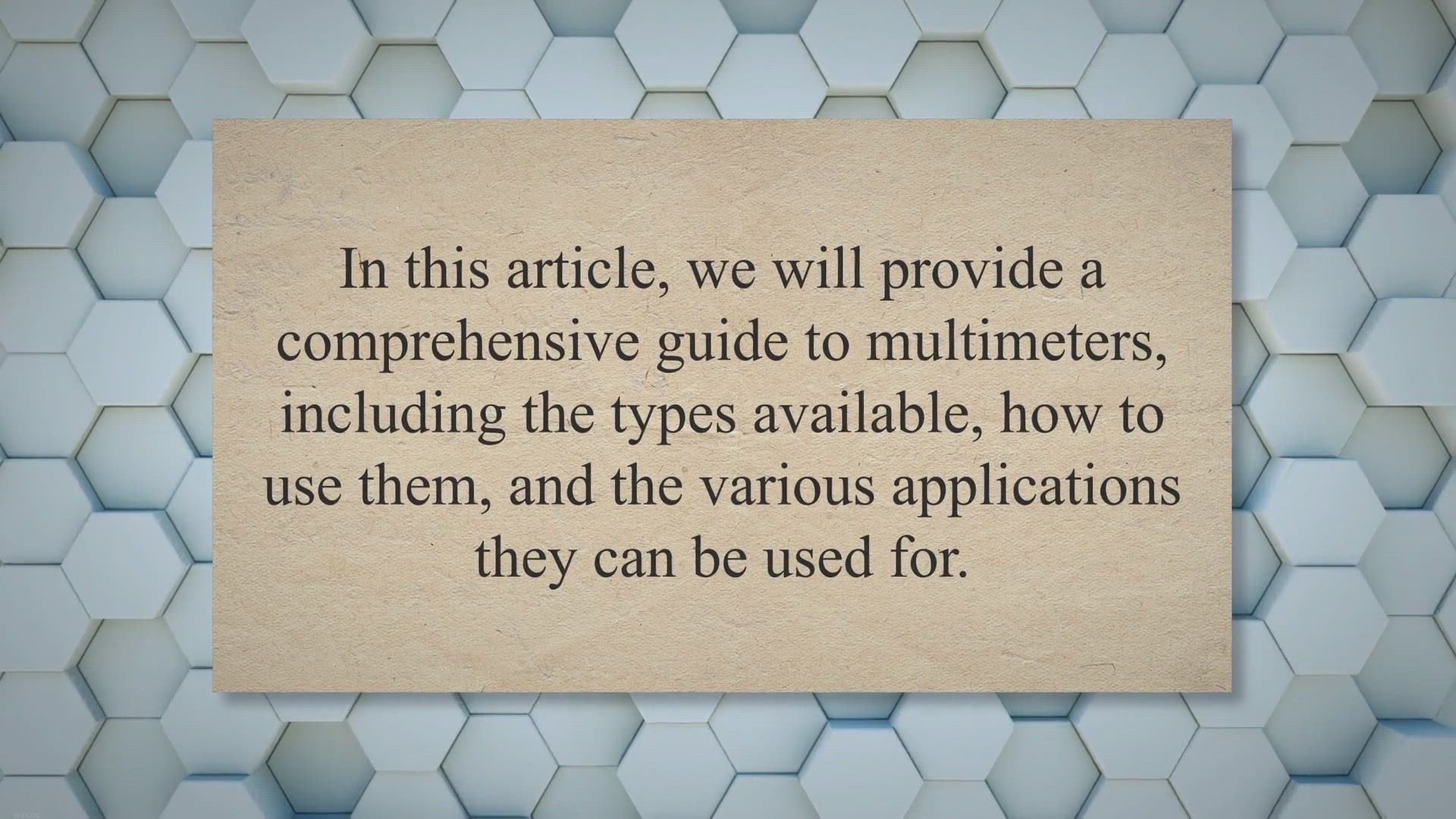 Video thumbnail for What is Multimeter and Types of Multimeters?