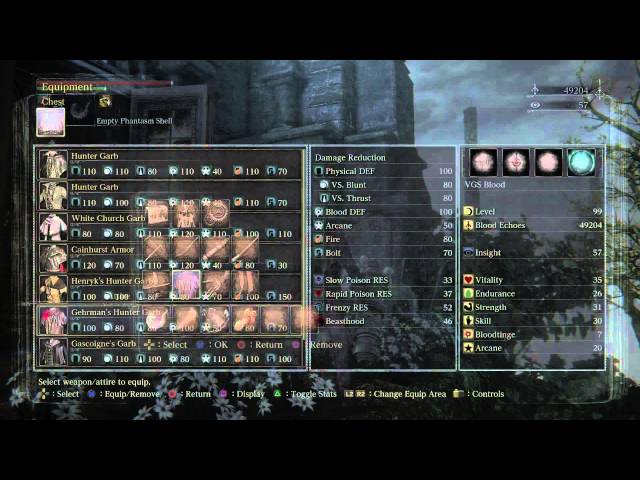Video thumbnail for Bloodborne NG + - Hunter's Dream: Purchase Bone Ash Attire with Insight via Keeper of the Old Lords