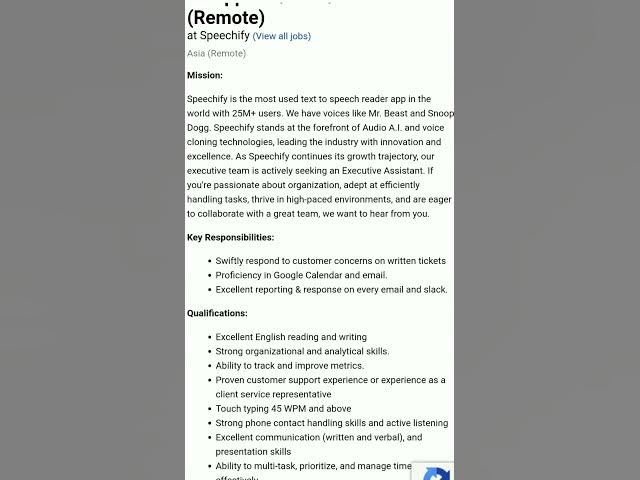 Video thumbnail for Speechify hiring Customer Support with work from home position