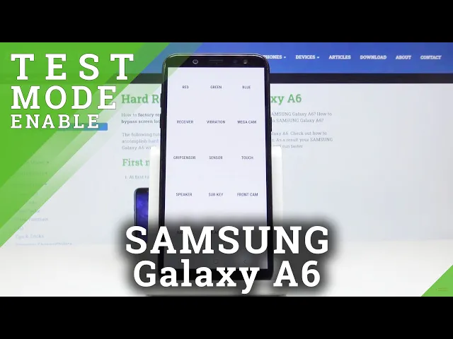 Video thumbnail for How to Open & Quit Hardware Test Mode in Samsung Galaxy A6 – Test Mode