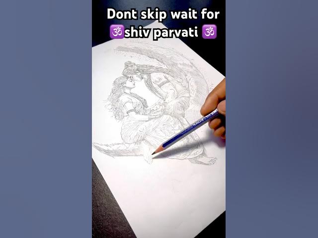 Video thumbnail for Shiv Parvati ❤️ | Eternal Love 🕉️ Har Har Mahadev 🙏"#art #shivparvati #shivdrawing #trendingshorts