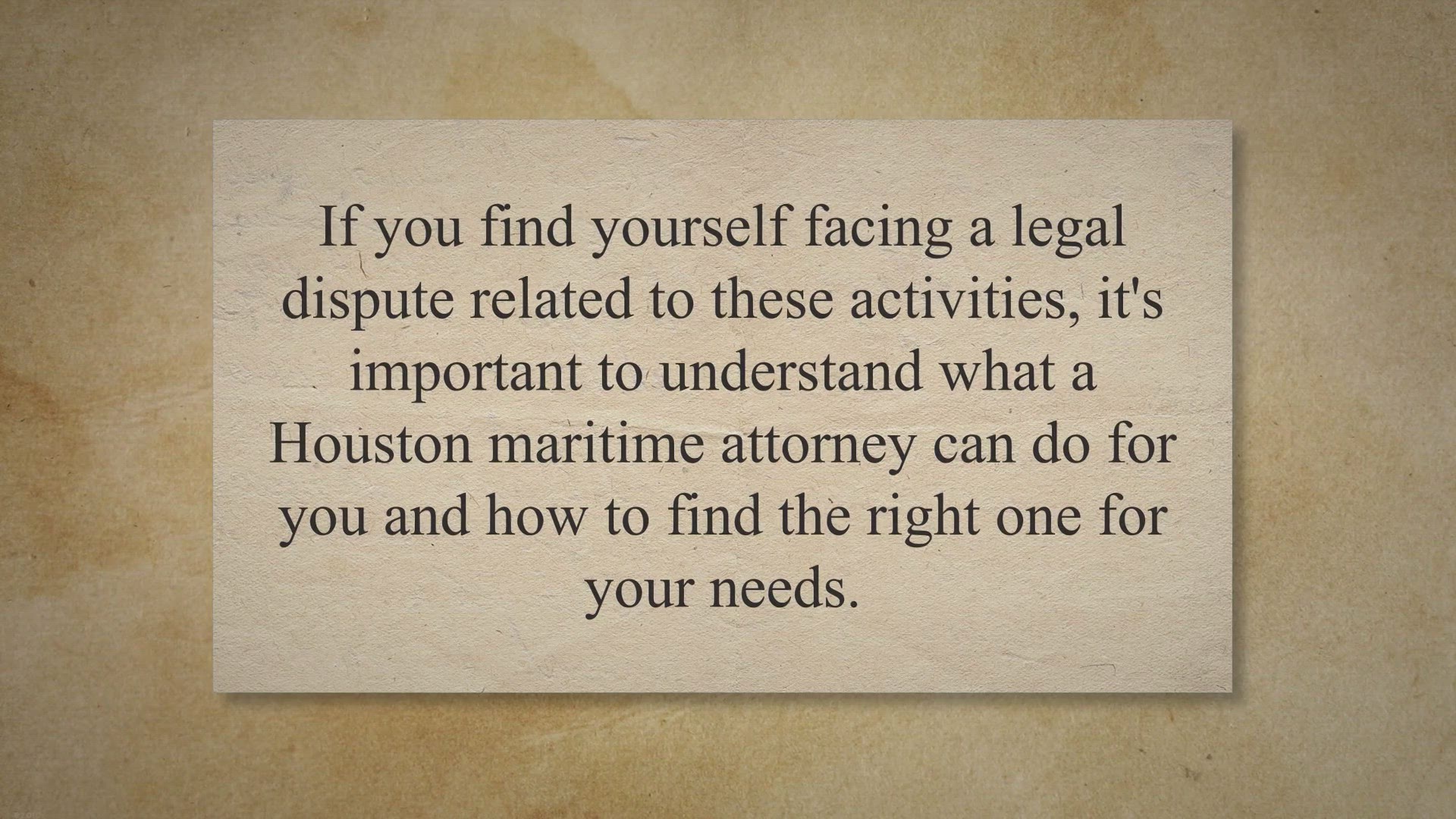 Video thumbnail for Navigating the Seas of Legal Disputes: A Guide to Houston Maritime Attorneys