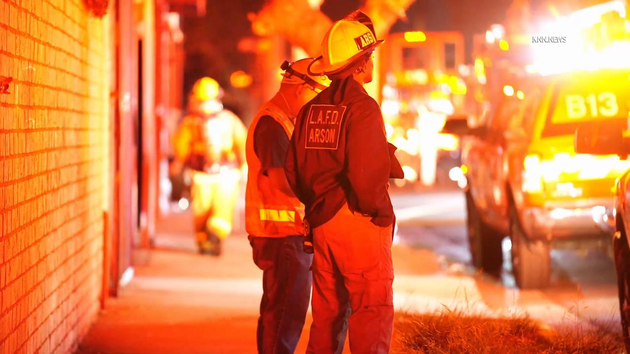 Video thumbnail for US, Los Angeles: Historic South-Central Firefighters Battle Blaze at Commercial Building Caused Power Outage Part 2.