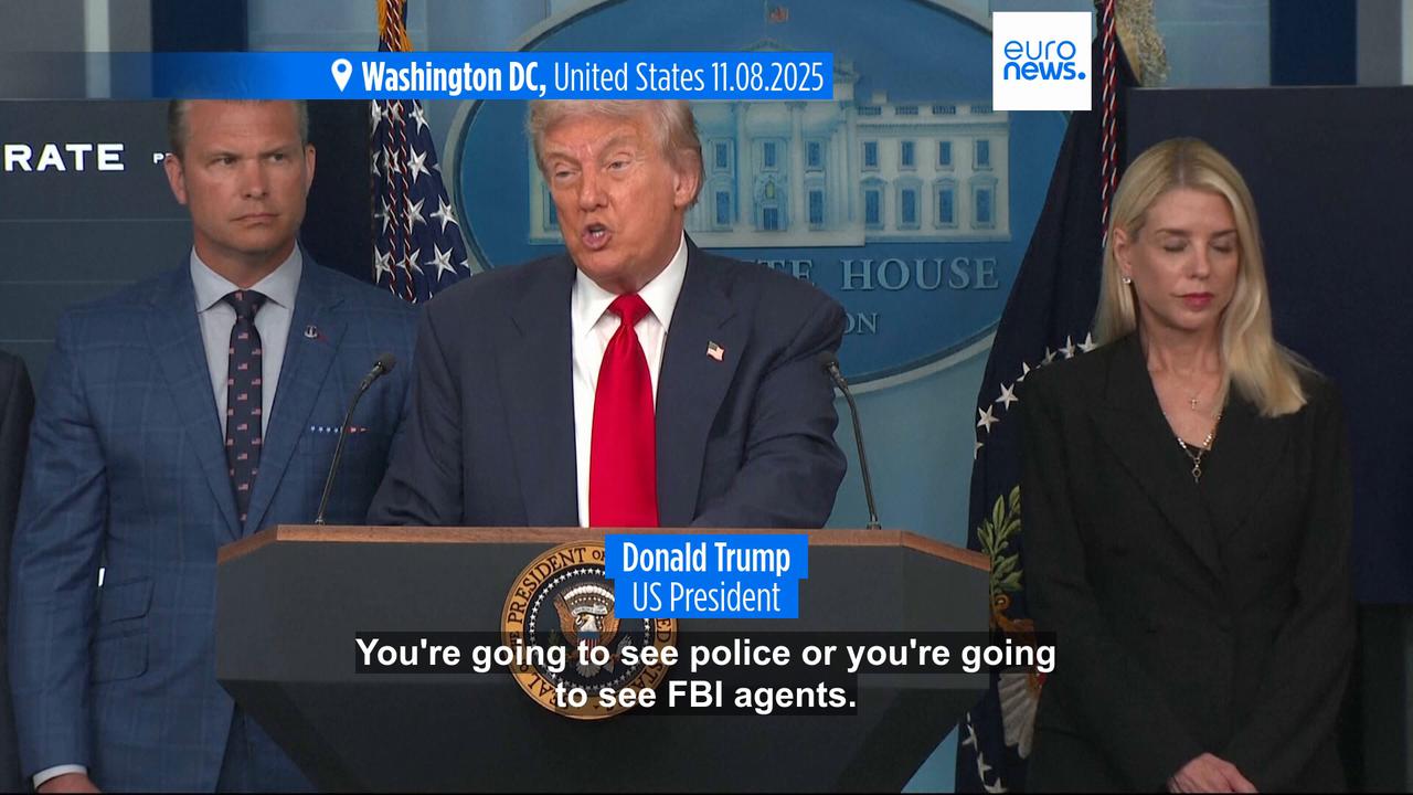 'Video thumbnail for Trump says he's deploying National Guard to DC after declaring 'crime emergency''