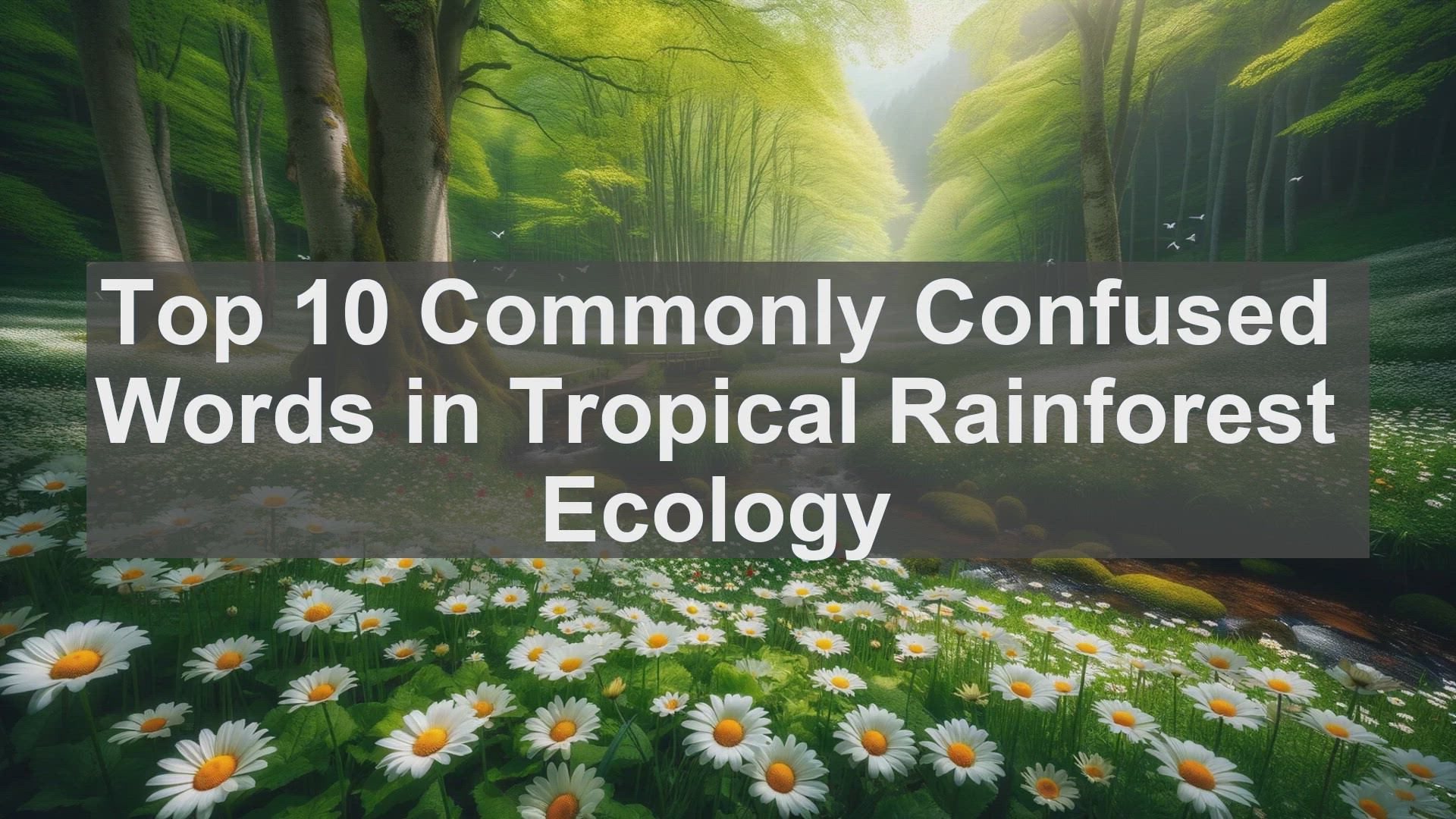 'Video thumbnail for Top 10 Commonly Confused Words in Tropical Rainforest Ecology'