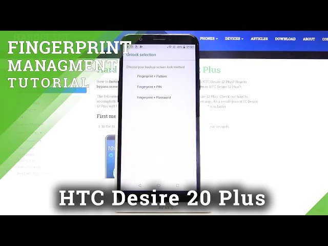 Video thumbnail for How to Add Fingerprint to HTC Desire 12 Plus – Scan Fingerprint