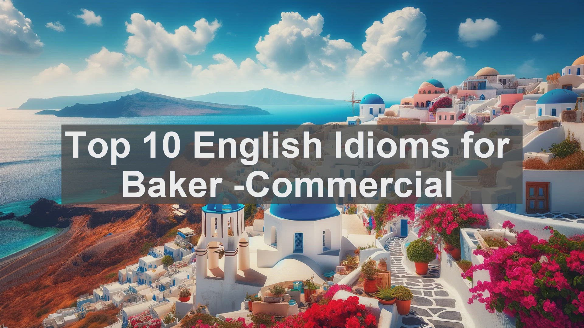 'Video thumbnail for Top 10 English Idioms for Baker Commercial'