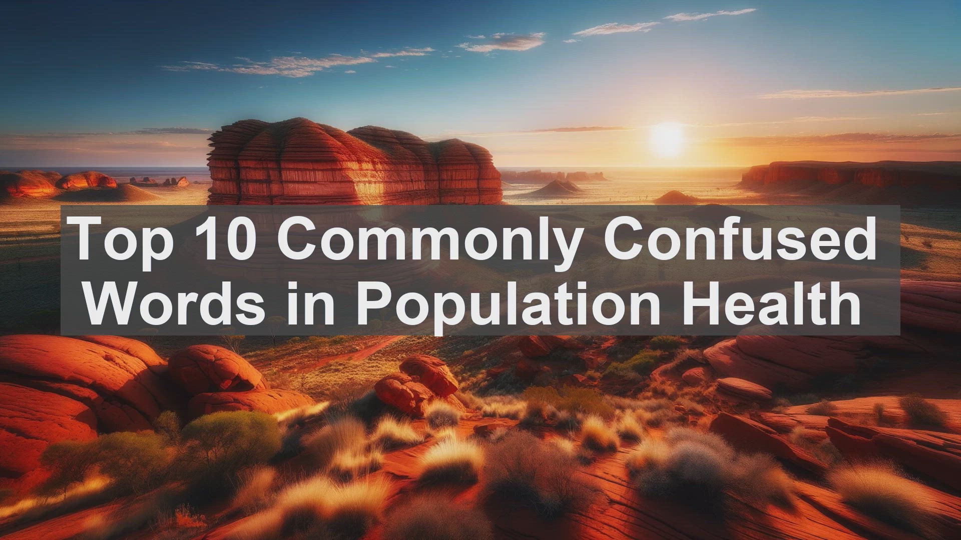 'Video thumbnail for Top 10 Commonly Confused Words in Population Health'