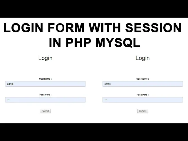 Login Form with Session in PHP MySQL