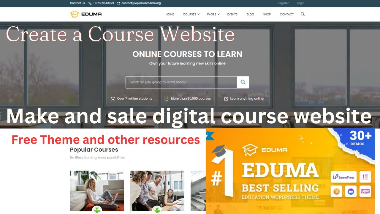 Video thumbnail for How to Create Online Course Website in WordPress | WordPress में कोर्स वेबसाइट ऐसे create करें