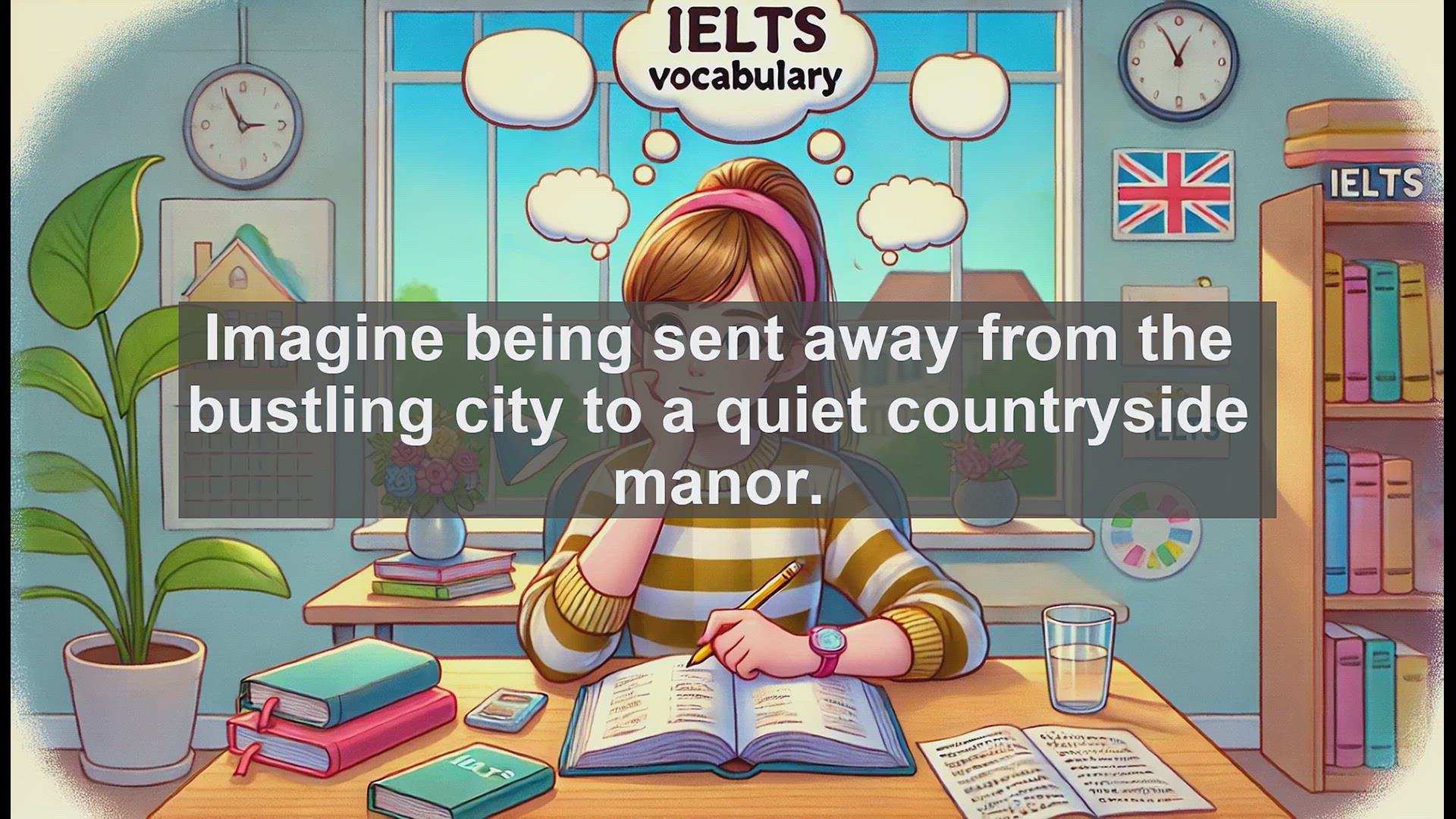'Video thumbnail for 2000 Must Know IELTS 9.0 Vocabulary - Rusticate: From City Life to Countryside Retreat'