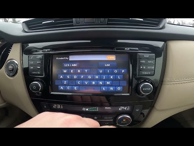 Video thumbnail for How to Set Destination in Map in Nissan X-Trail III ( 2014 – 2022 ) - Start Route in Navigation