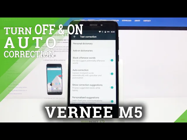 Video thumbnail for How to Turn On / Off Auto-Correction in Vernee M5 - Find Automatic Text Correction Feature