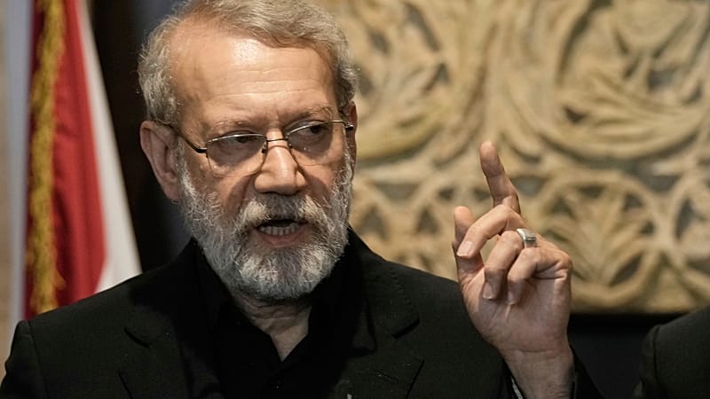 Video thumbnail for Thousands of mourners at funeral of Larijani and other top Iranian security officials