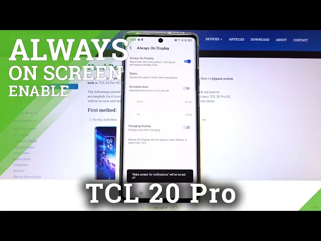 Video thumbnail for How to Customize Always On Display on TCL 20 Pro 5G – Manage Lock Screen Settings