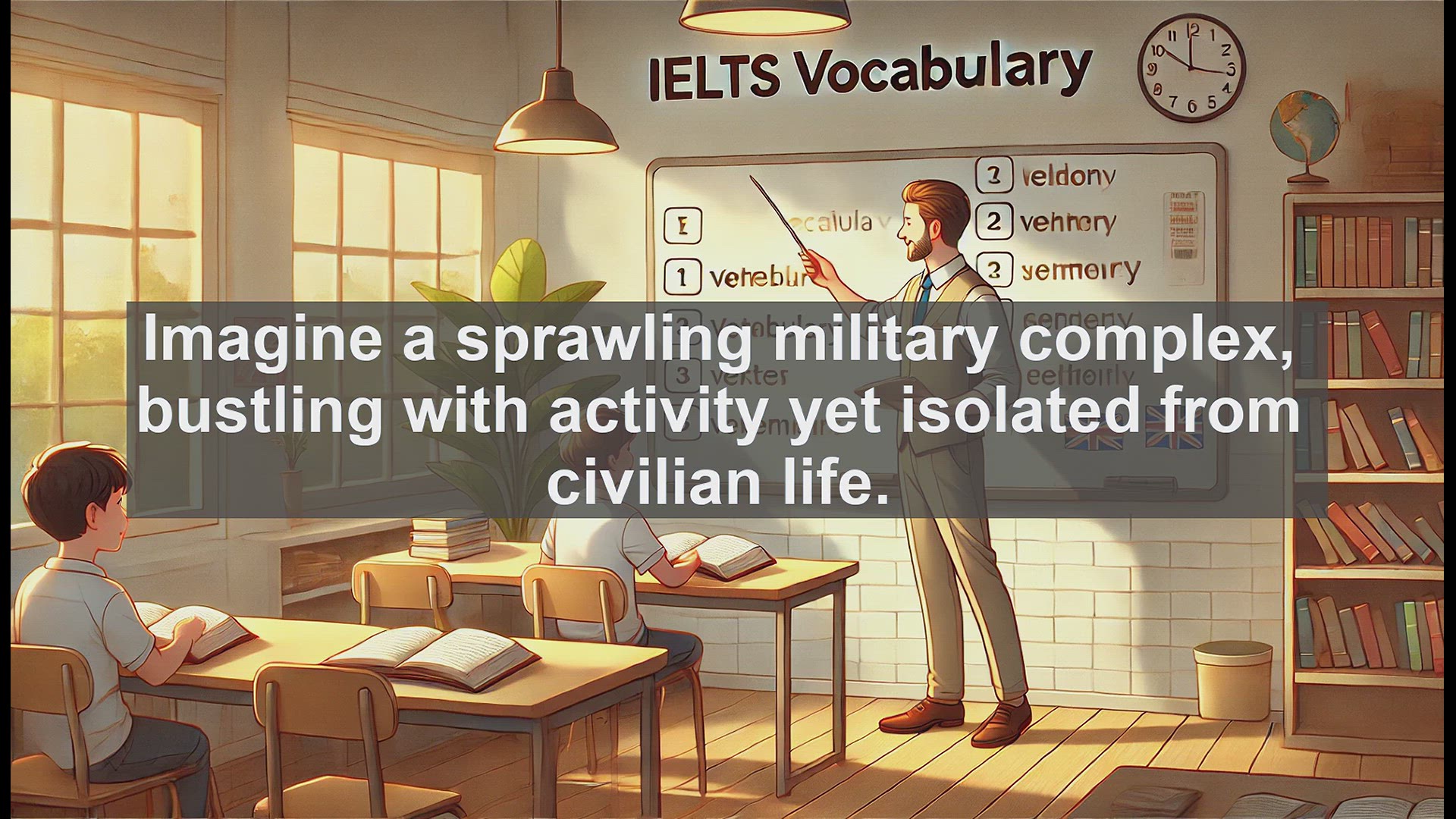 'Video thumbnail for 5000 Must Know IELTS 8.0 Vocabulary - Cantonment: A Key Military Term for IELTS Success'