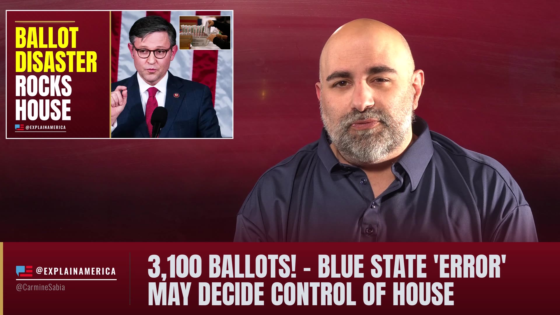 Video thumbnail for 3,100 Ballots! - Blue State 'Error' May Decide Control of House