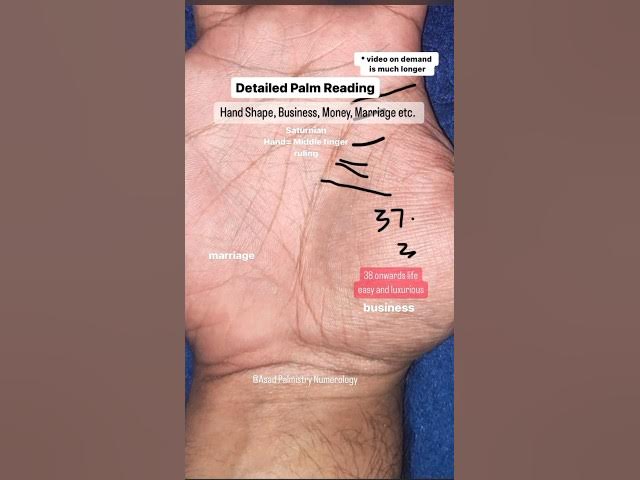 Video thumbnail for Detailed Palm 🌴 Reading #shorts #palmistry #reels #astrology #s #cuties #learn #foryou #money #tatto