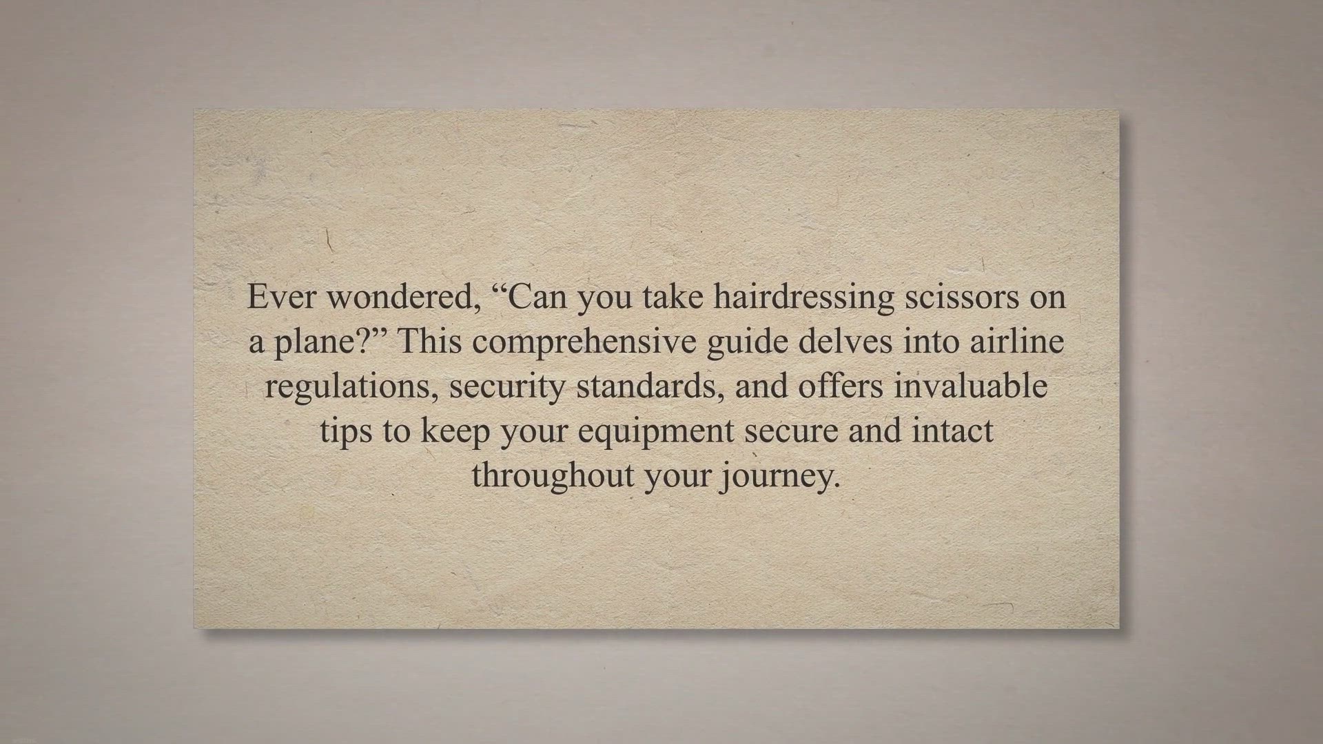 Video thumbnail for Navigating Air Travel: Can You Take Hairdressing Scissors On A Plane? (August 2023)