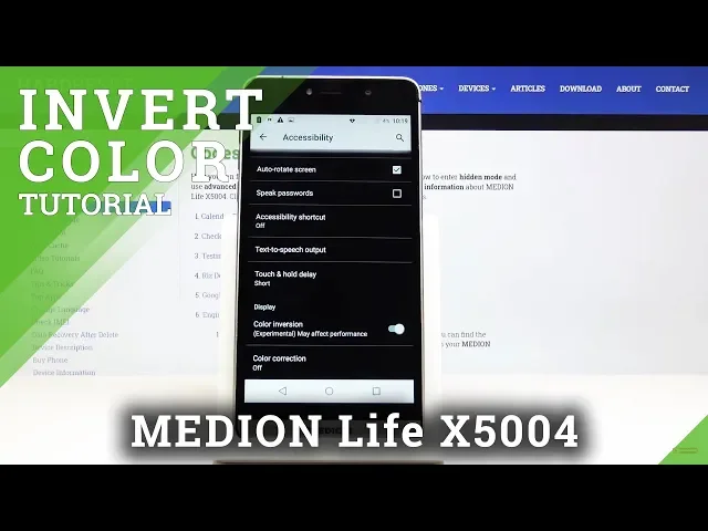 Video thumbnail for How to Invert Colors in MEDION Life X5004 – Dark Theme