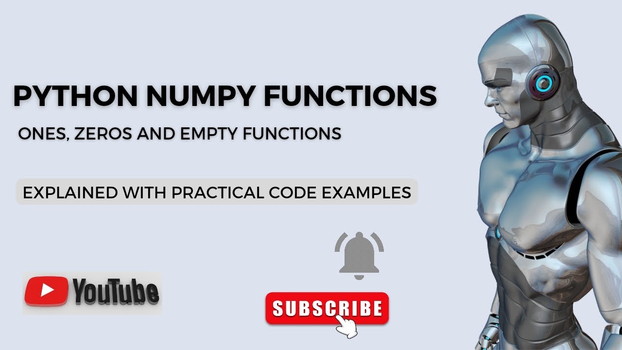 'Video thumbnail for Python Numpy Functions (Ones, Zeros, Empty) | Python Data Science Tutorial'