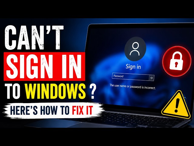 Video thumbnail for Can't Sign In to Windows 11? Here's How to Fix It