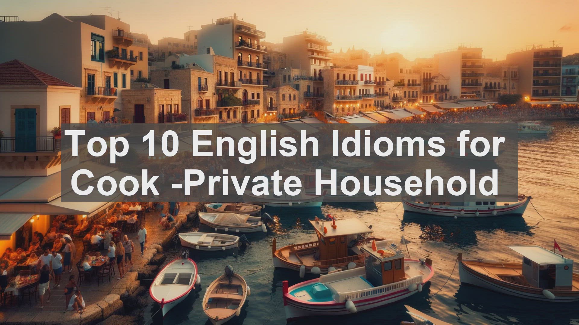 'Video thumbnail for Top 10 English Idioms for Cook Private Household'