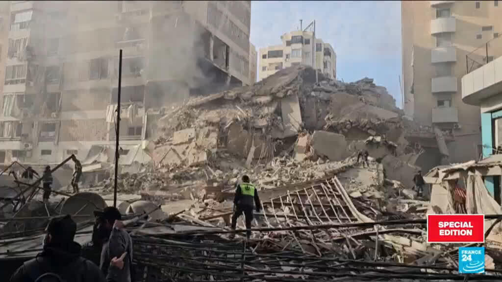 Video thumbnail for Israel strikes eastern Lebanese town: At least 16 killed in raids on Nabi Chit