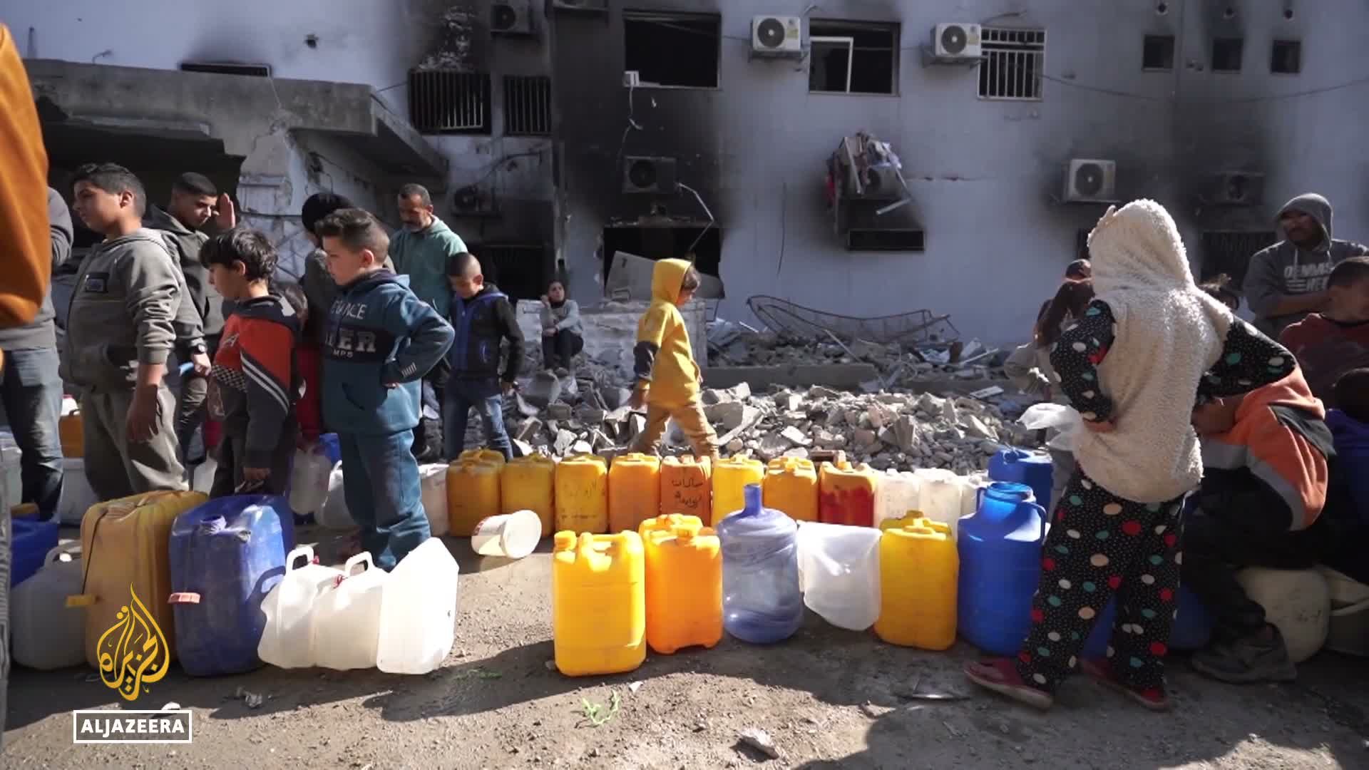 Video thumbnail for Gaza drinking water shortages: Doctors warn contaminated water driving health crisis