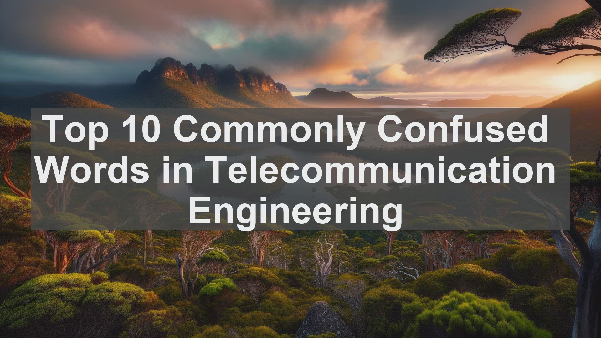 'Video thumbnail for Top 10 Commonly Confused Words in Telecommunication Engineering'