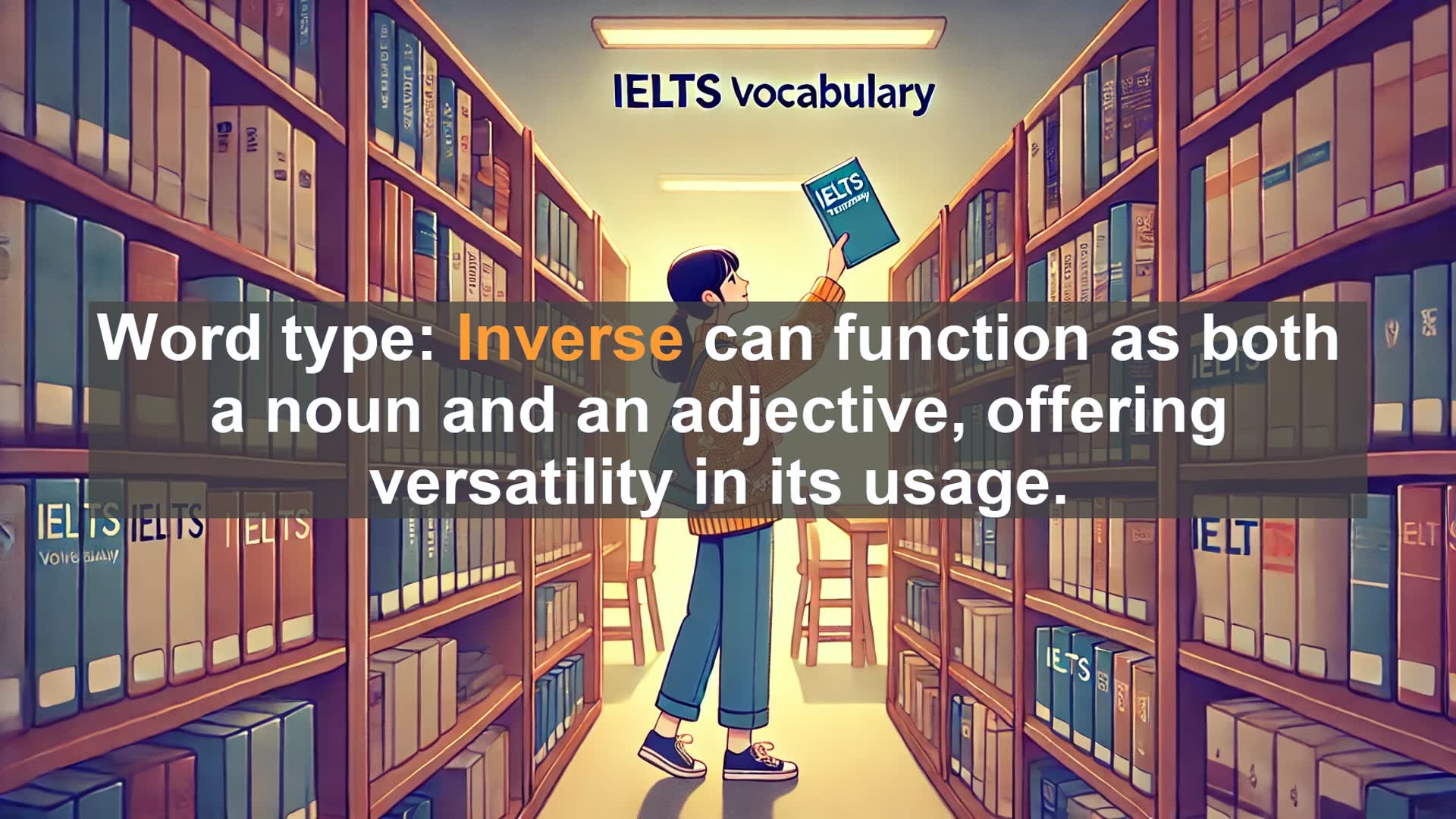 'Video thumbnail for 5000 Must Know IELTS 8.0 Vocabulary - Understanding 'Inverse': A Key Word for IELTS Success'