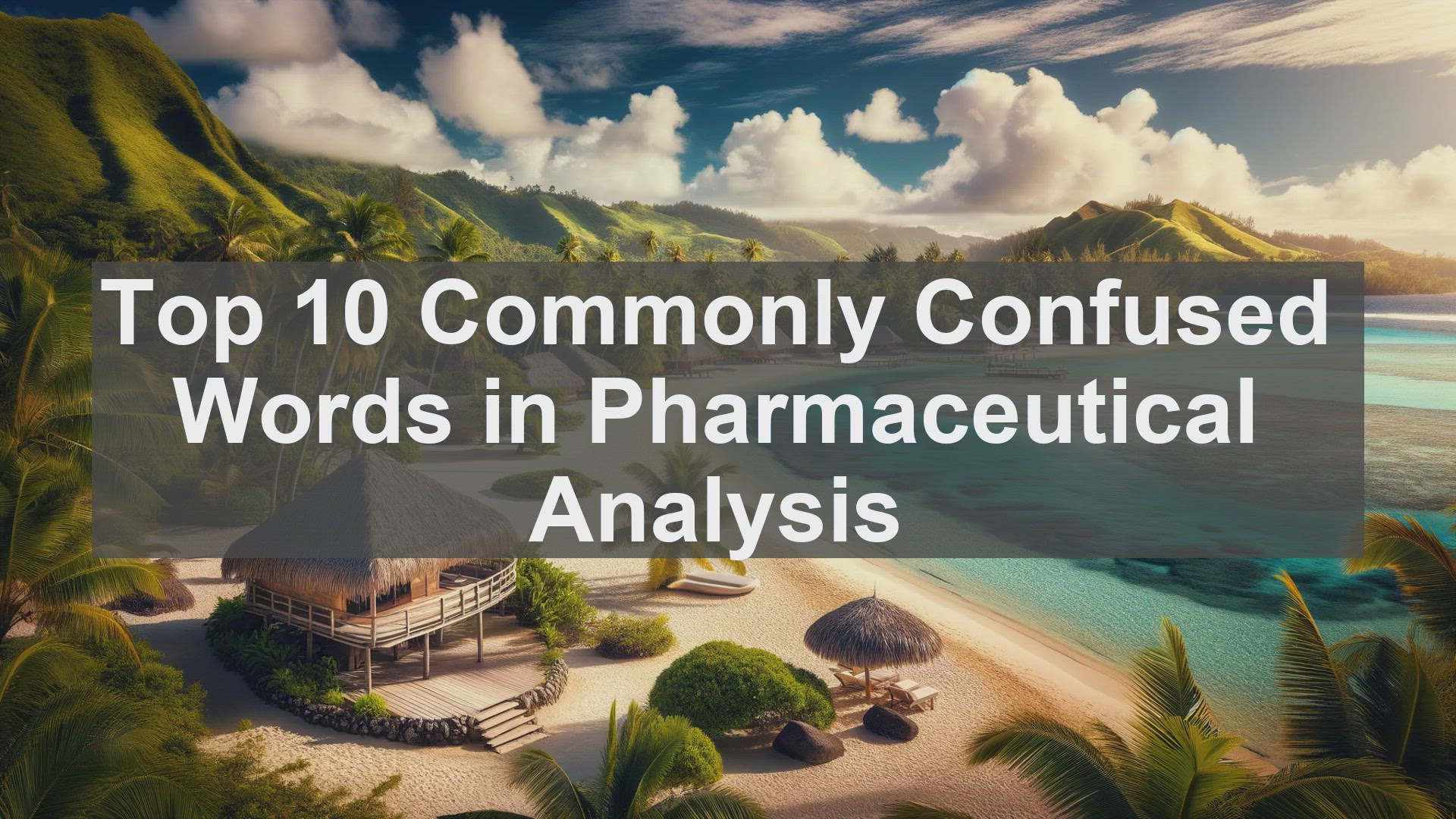 'Video thumbnail for Top 10 Commonly Confused Words in Pharmaceutical Analysis'