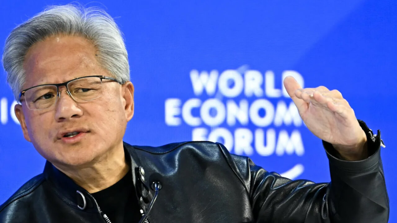 Video thumbnail for Nvidia CEO says AI buildout is creating six-figure jobs for plumbers and electricians