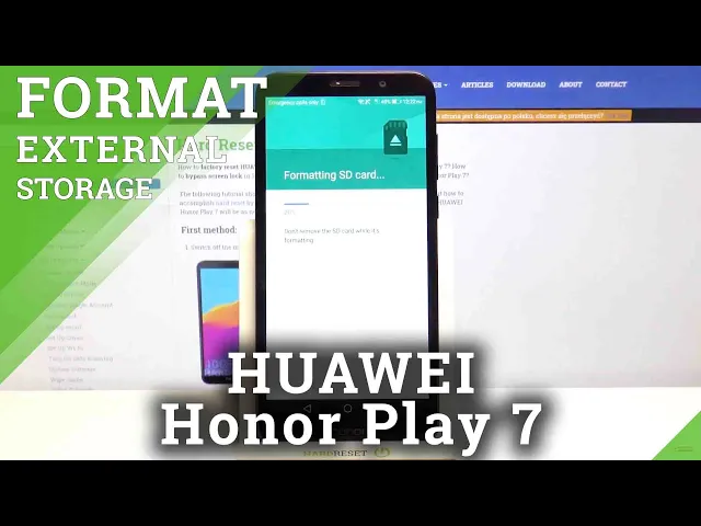 Video thumbnail for How to Format SD Card in HUAWEI Honor Play 7 – Erase External Storage