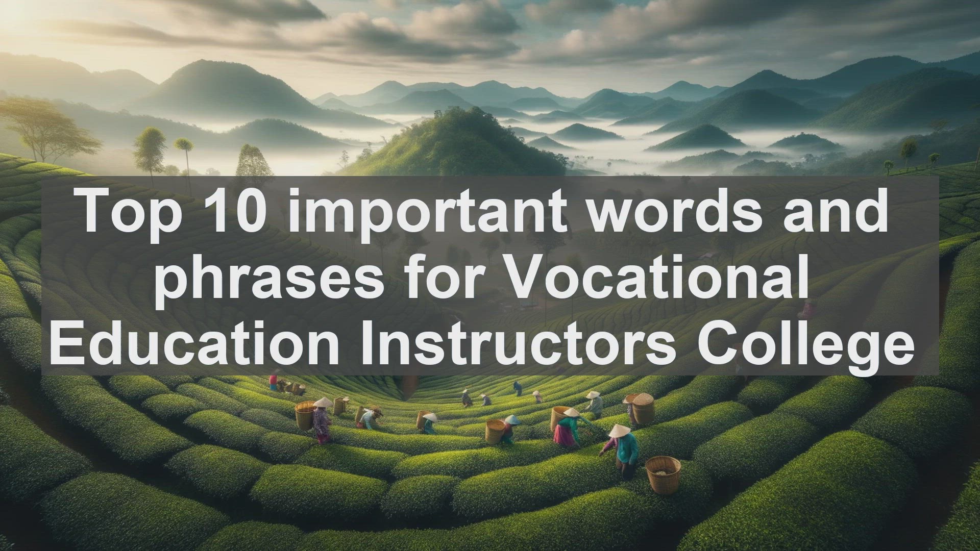 'Video thumbnail for Top 10 important words and phrases for Vocational Education Instructors College'
