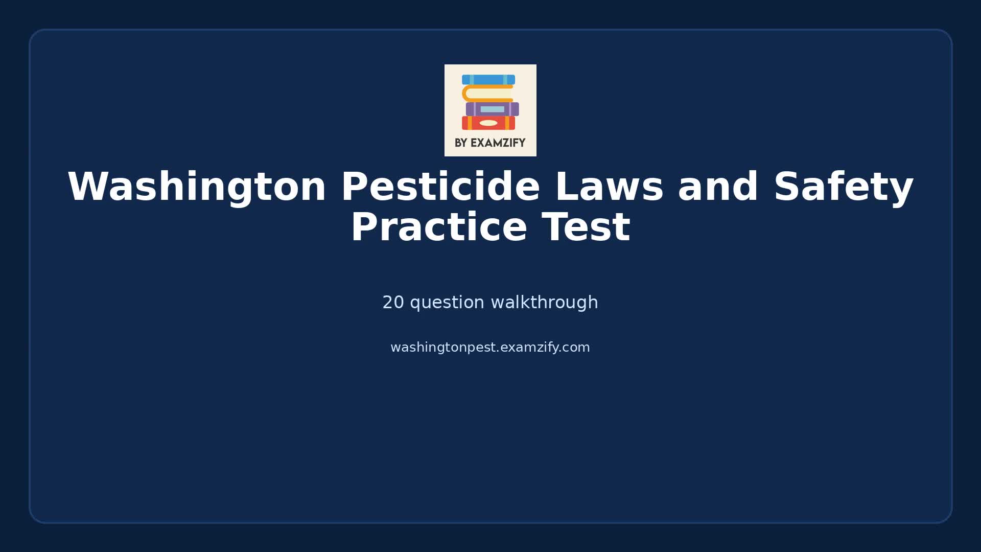 Video thumbnail for Washington Pesticide Laws and Safety Practice Test