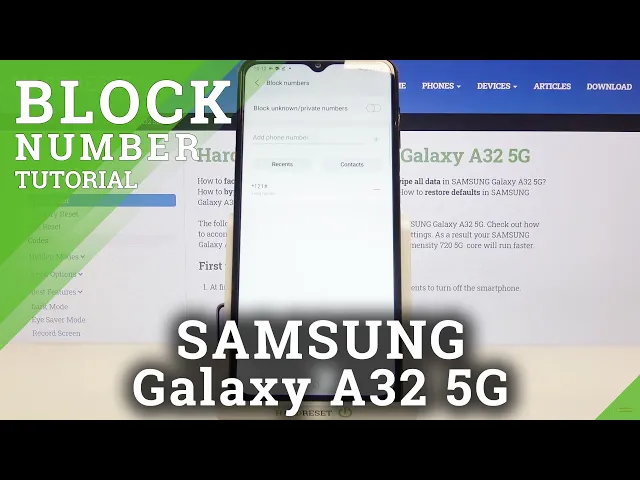 Video thumbnail for How to Block Numbers in Samsung Galaxy A32 5G - Block Unwanted Caller