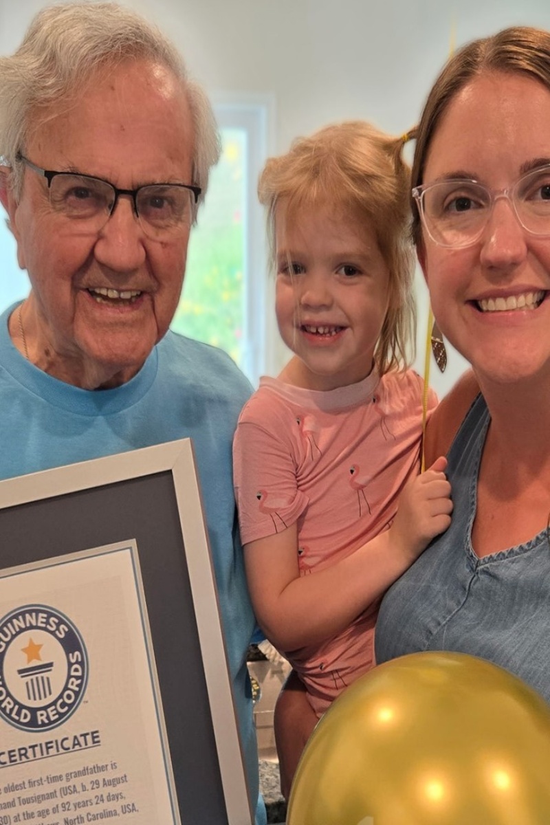 Video thumbnail for Oldest first-time grandfather - Normand Tousignant at the age of 92 years and 24 days old