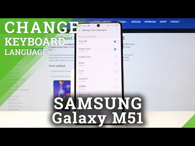 Video thumbnail for How to Change Keybaord Language in SAMSUNG Galaxy M51 -  Add Extra Dictionary
